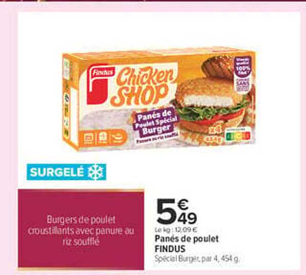 Panés de poulet FINDUS