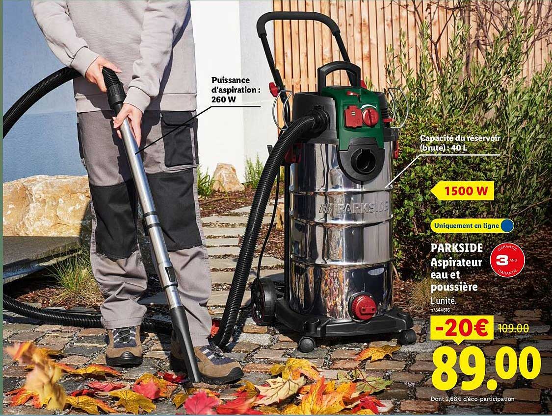 PARKSIDE Aspirateur eau et poussière