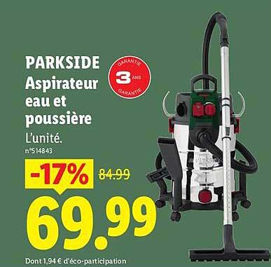 PARKSIDE Aspirateur eau et poussière
