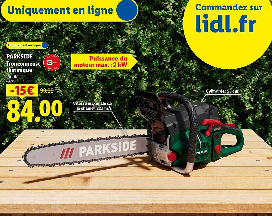 PARKSIDE Tronçonneuse thermique