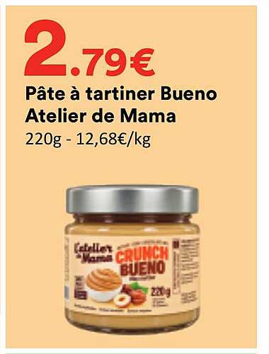 Pâte à tartiner Bueno Atelier de Mama