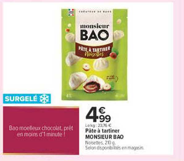 Pâte à tartiner MONSIEUR BAO Noisettes, 230 g