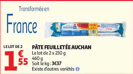 PÂTE FEUILLETÉE AUCHAN