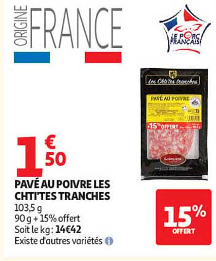 PAVÉ AU POIVRE LES CHTI'TES TRANCHES
