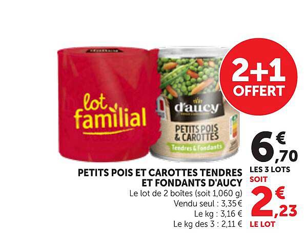 PETITS POIS ET CAROTTES TENDRES ET FONDANTS D'AUCY