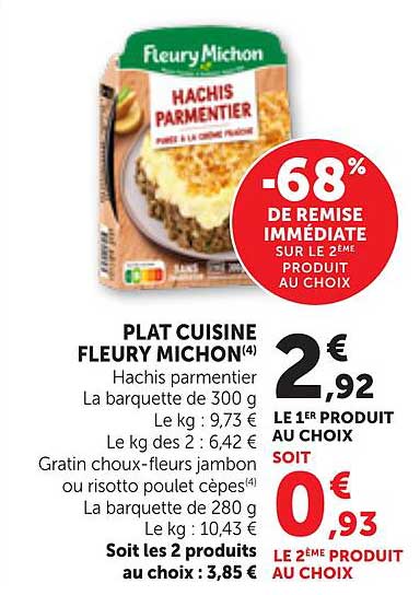 PLAT CUISINE FLEURY MICHON Hachis parmentier