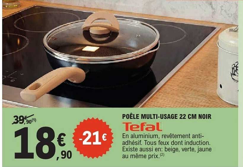 POELE MULTI-USAGE 22 CM NOIR Tefal