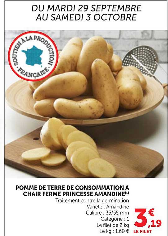 POMME DE TERRE DE CONSOMMATION A CHAIR FERME PRINCESSE AMANDINE(1)
