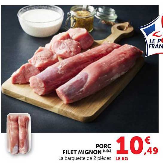 PORC FILET MIGNON La barquette de 2 pièces