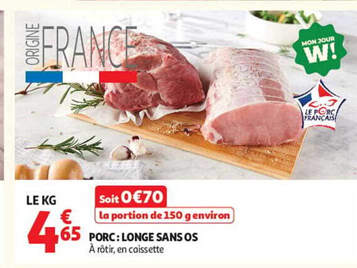 PORC : LONGE SANS OS