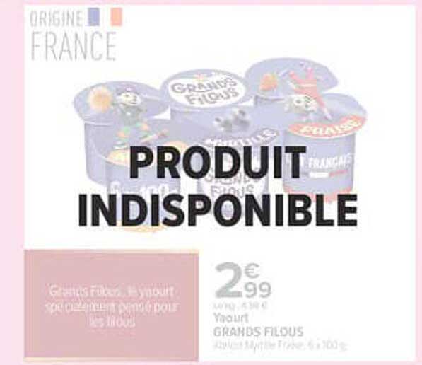 PRODUIT INDISPONIBLE