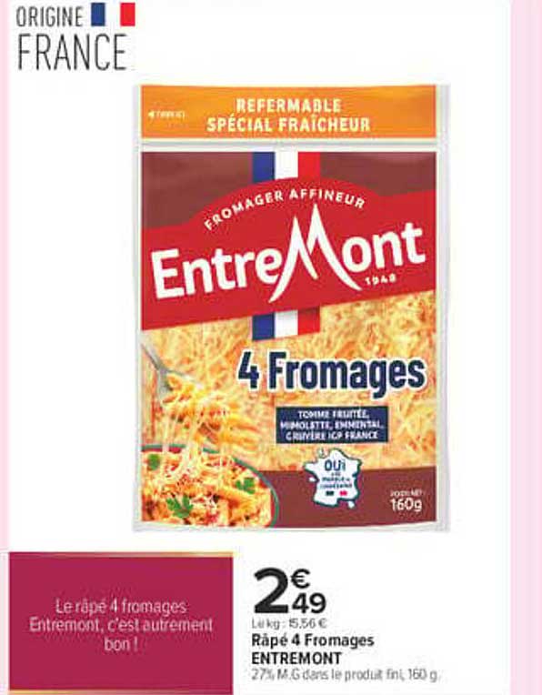 Râpé 4 Fromages ENTREMONT