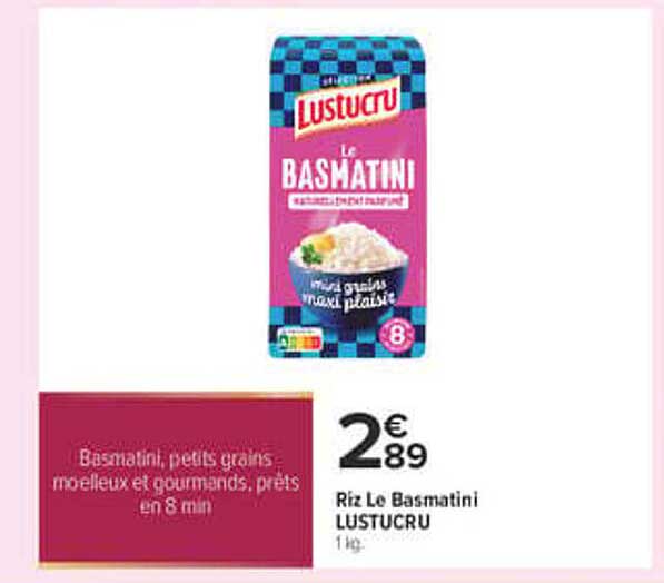 Riz Le Basmati LUSTRUCRU 1 kg