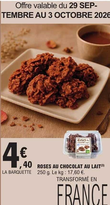 ROSES AU CHOCOLAT AU LAIT