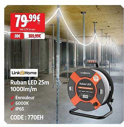 Ruban LED 25m 1000lm/m