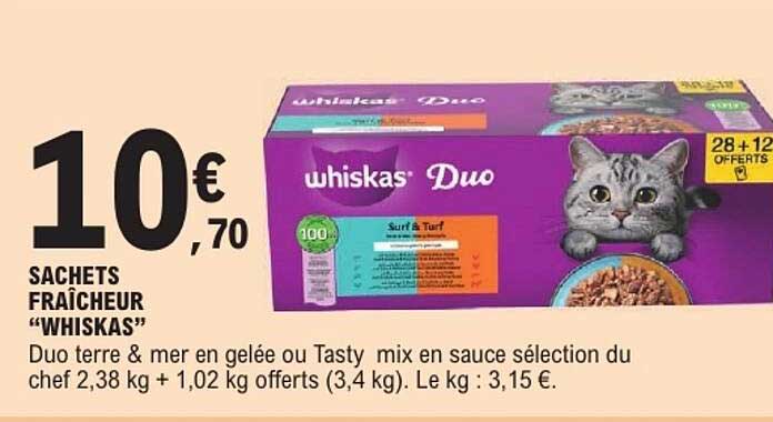 SACHETS FRAÎCHEUR “WHISKAS”