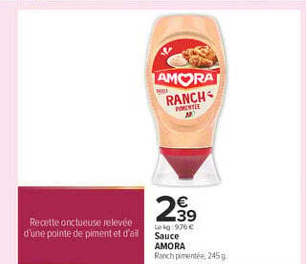 Sauce AMORA Ranch pimentée, 245 g