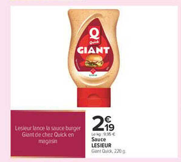 Sauce LESIEUR Giant Quick, 220 g