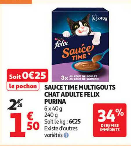 SAUCE TIME MULTIGOUTS CHAT ADULTE FELIX PURINA