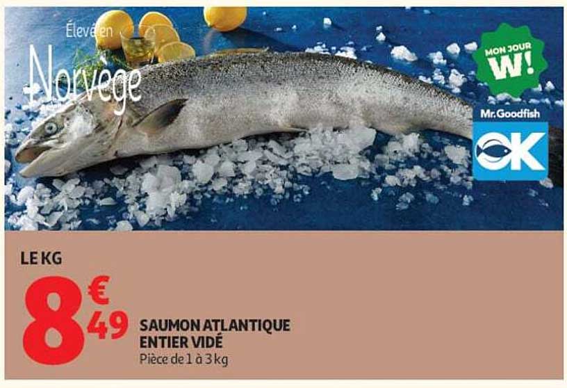 SAUMON ATLANTIQUE ENTIER VIDÉ