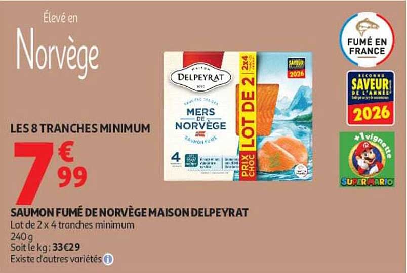 SAUMON FUMÉ DE NORVÈGE MAISON DELPEYRAT