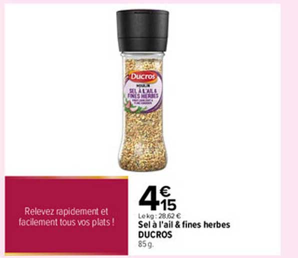 Sel à l'ail & fines herbes DUCROS 85 g