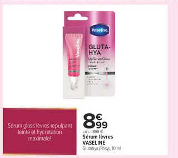Sérum lèvres VASELINE Gluta-Hya (Rose), 10 ml