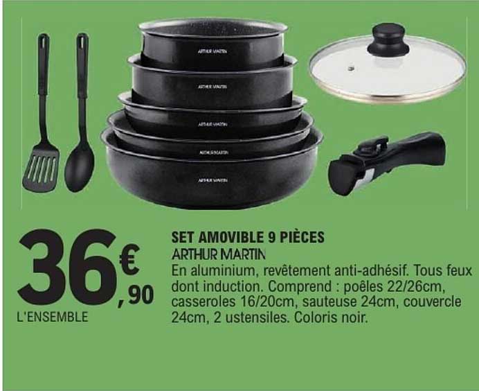 SET AMOVIBLE 9 PIÈCES ARTHUR MARTIN