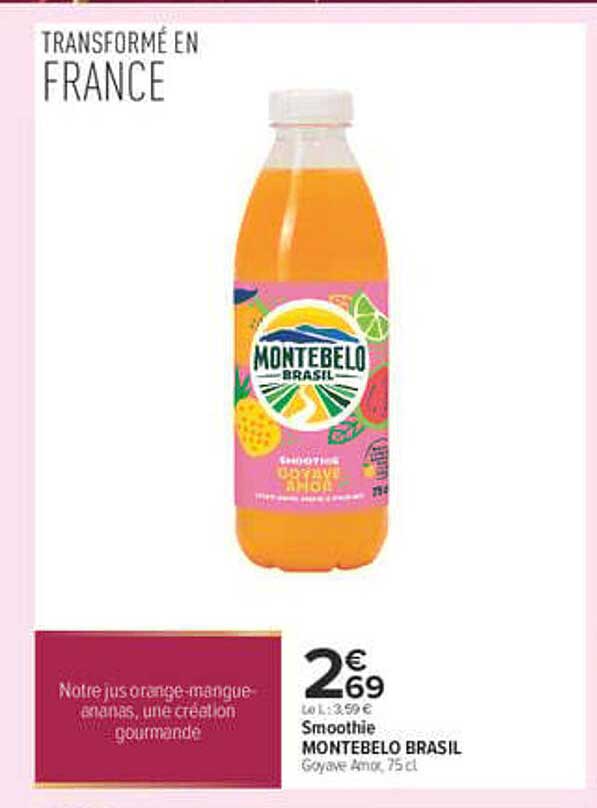 Smoothie MONTEBELO BRASIL Gojup/Ananas, 75 cl