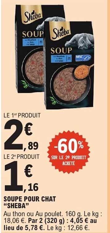 SOUPE POUR CHAT “SHEBA”