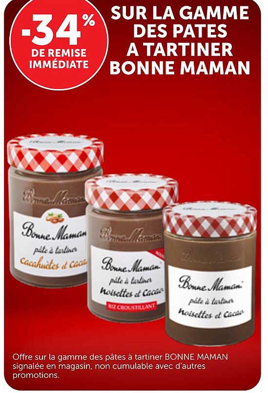 SUR LA GAMME DES PÂTES À TARTINER BONNE MAMAN