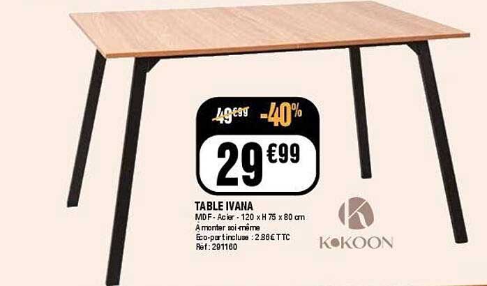 TABLE IVANA