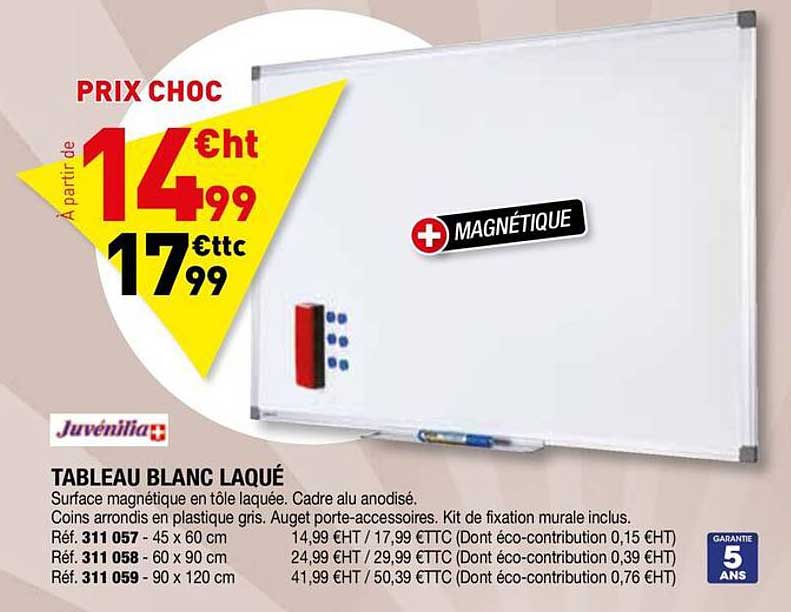 TABLEAU BLANC LAQUÉ
