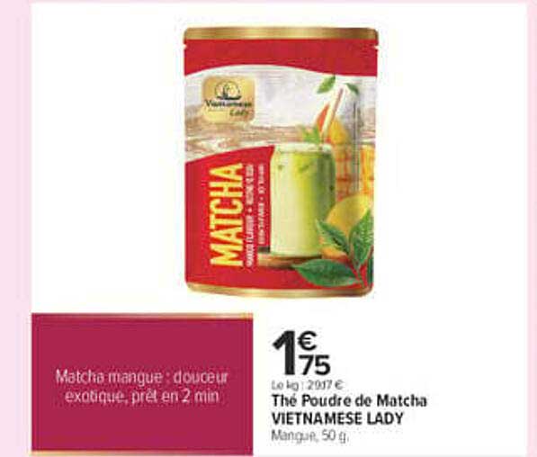 Thé Poudre de Matcha VIETNAMESE LADY