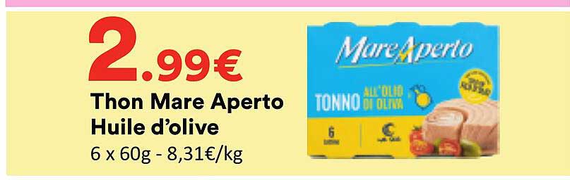 Thon Mare Aperto Huile d’olive