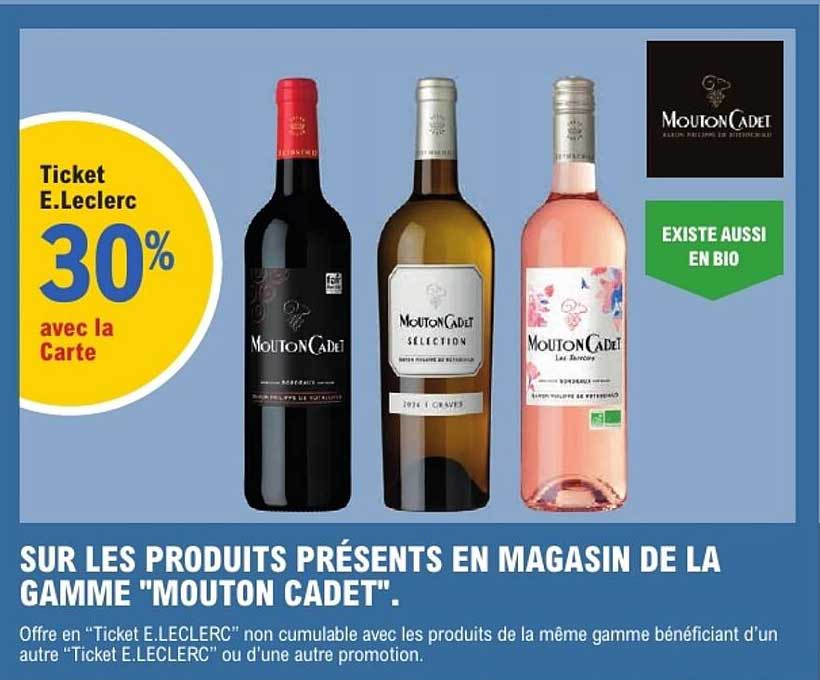 Ticket E.Leclerc 30% avec la Carte