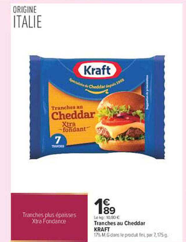Tranches au Cheddar KRAFT