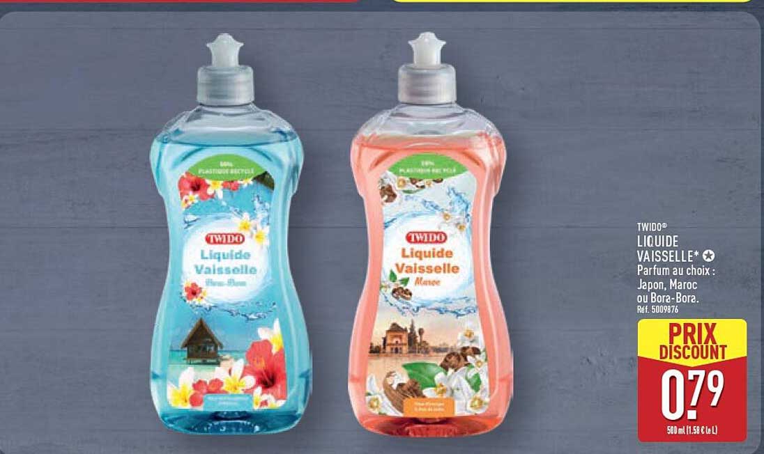 TWIDO® LIQUIDE VAISSELLE* Parfum au choix : Japon, Maroc ou Bora-Bora.