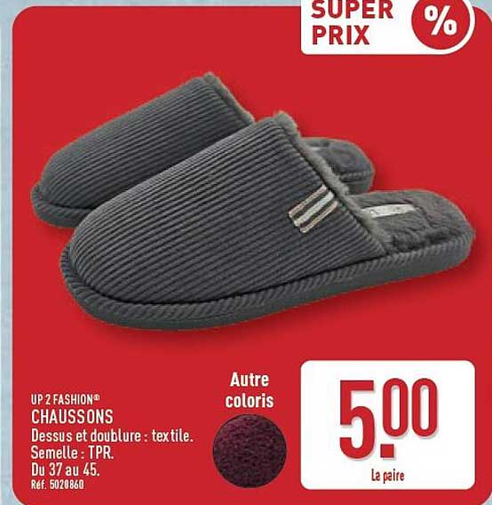 UP 2 FASHION CHAUSSONS