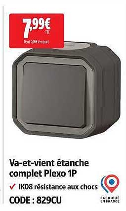 Va-et-vient étanche complet Plexo 1P