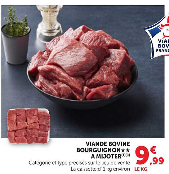VIANDE BOVINE BOURGUIGNON★★ A MIJOTER(1)(C)