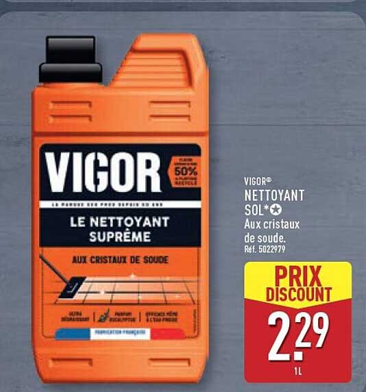 VIGOR NETTOYANT SOL Aux cristaux de soude Réf. 5022970