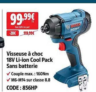 Visseuse à choc 18V Li-ion Cool Pack Sans batterie