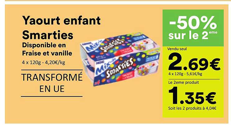 Yaourt enfant Smarties