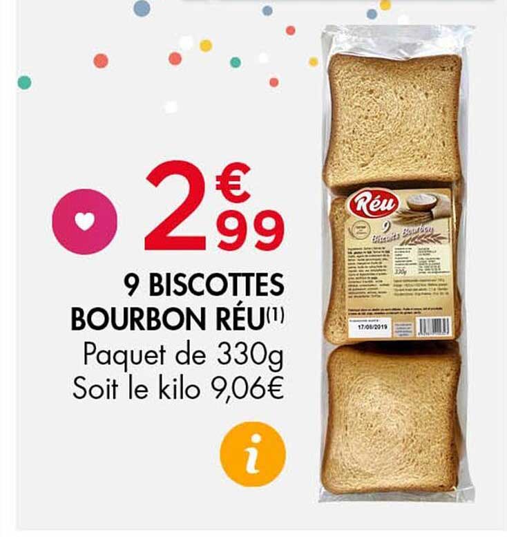 9 BISCUITTES BOURBON RÉU