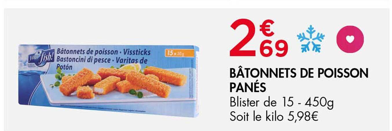 BÂTONNETS DE POISSON PANÉS