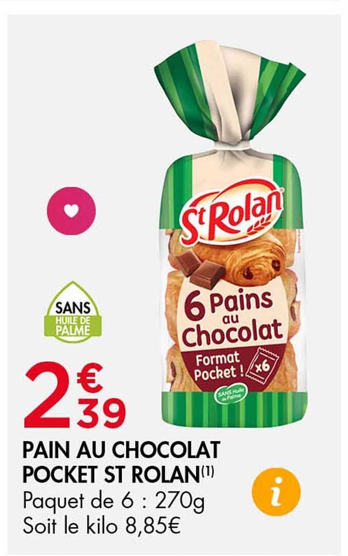 PAIN AU CHOCOLAT POCKET ST ROLAN