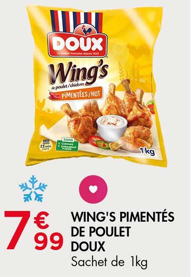 WING'S PIMENTÉS DE POULET DOUX