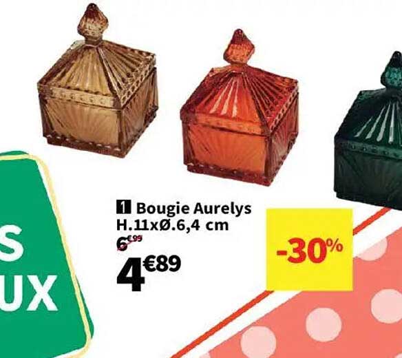 1 Bougie Aurelys H.11xØ.6,4 cm