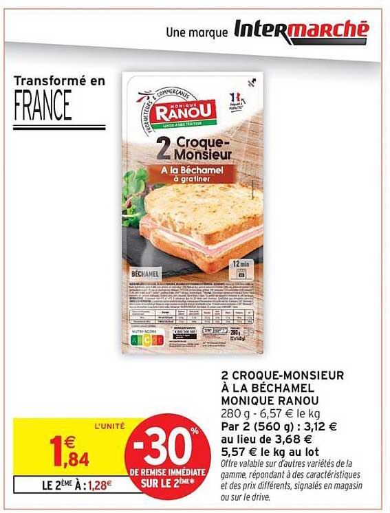 2 CROQUE-MONSIEUR À LA BECHAMEL MONIQUE RANOU